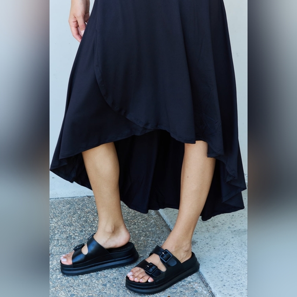 Ninexis First Choice High Waisted Flare Maxi Skirt in Black - Picture 5 of 5